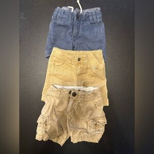 Set of Three Boys' Shorts - Blue, Yellow, Tan